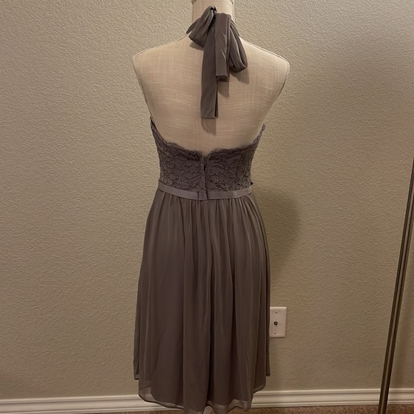 David’s Bridal Gray Bridesmaids Dress Size 2 - Picture 4 of 9